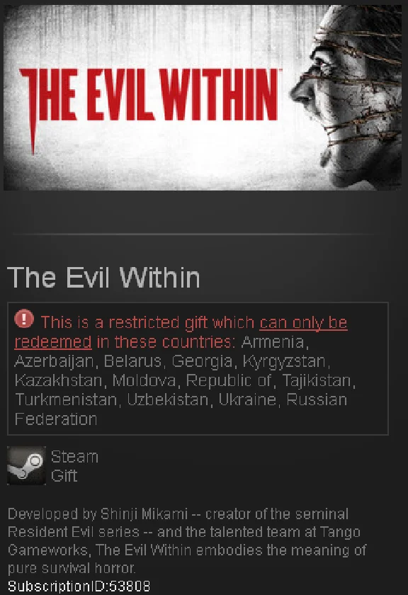The Evil Within (Stem Gift RU+CIS)