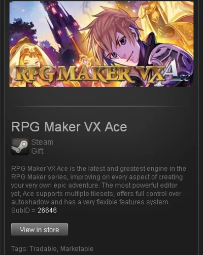 RPG Maker VX Ace - STEAM Gift - Region RU+CIS+UA