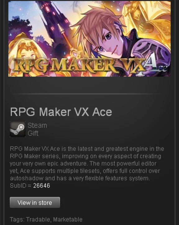 RPG Maker VX Ace - STEAM Gift - Region RU+CIS+UA