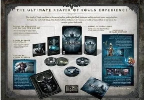 Diablo 3 III Reaper of Souls Collector Cd-key Multilang
