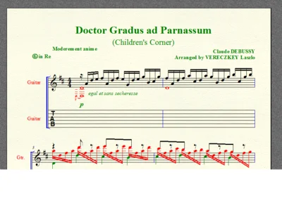 Ноты для гитары Debussy DOCTOR GRADUS AD PARNASSUM