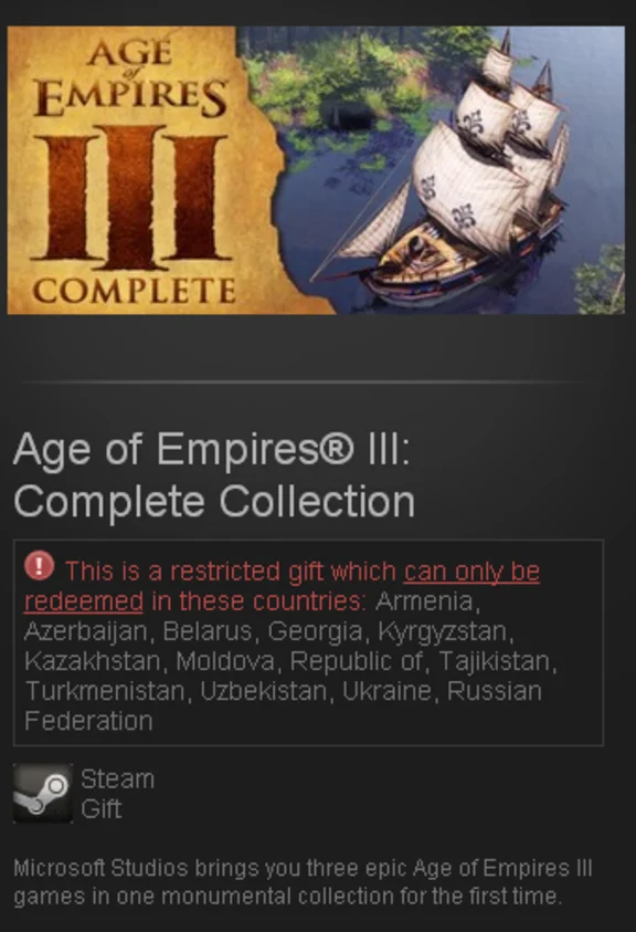 Age of Empires III: Complete Collection (Gift/RU CIS)