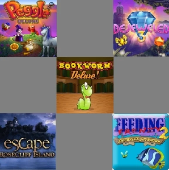 Peggle Deluxe, Bejeweled 3, Feeding Frenzy 2 STEAM HB l