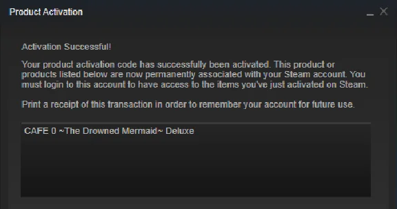 CAFE 0 The Drowned Mermaid Deluxe (ROW) Steam Key