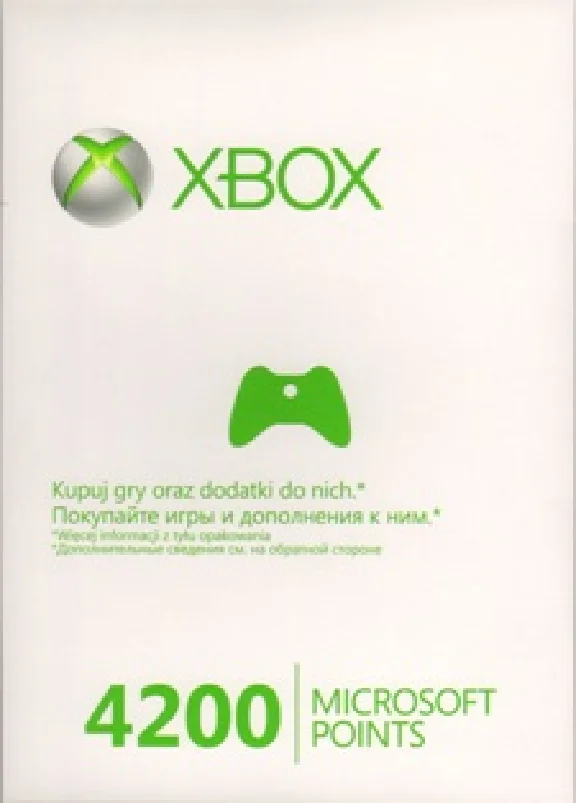 XBOX LIVE - 4200 MS Points Card RUS ~ 3000rub.