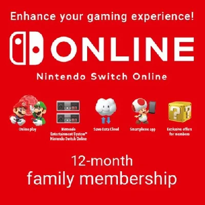 🎮 Nintendo Switch Online 12 months [Family] GLOBAL🌎