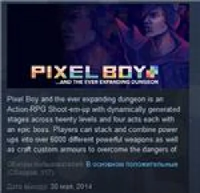 Pixel Boy and the Ever Expanding Dungeon STEAM KEY ROW