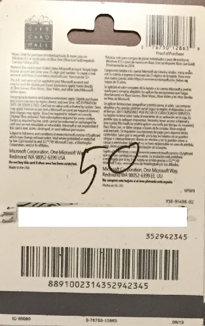 Xbox Live Gift Card USA $50 (code from card) + DISCOUNT