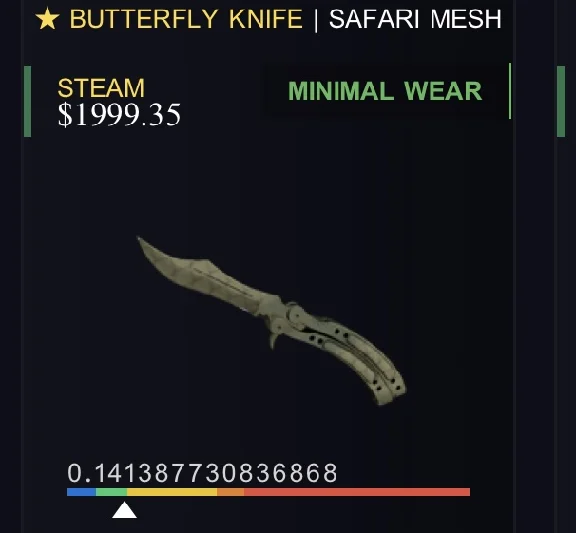Butterfly Knife | Safari Mesh For CS2 & FACEIT (Cheap)