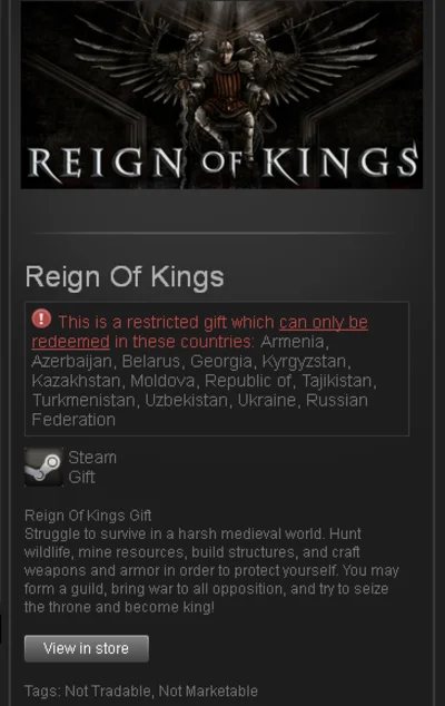 Reign Of Kings - Steam Gift - Region RU+CIS+UA