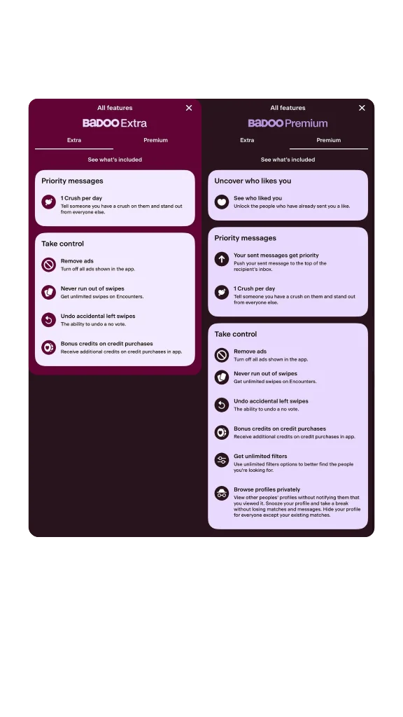 Badoo Premium Upgrade (Extra|Premium | Multi-Country)