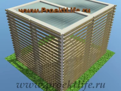 БЕСЕДКА В СТИЛЕ ХАЙ-ТЕК РАБОЧИЙ ПРОЕКТ