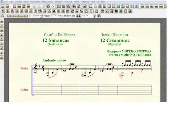SIMANCAS by Moreno-Torroba for 6-string guitar
