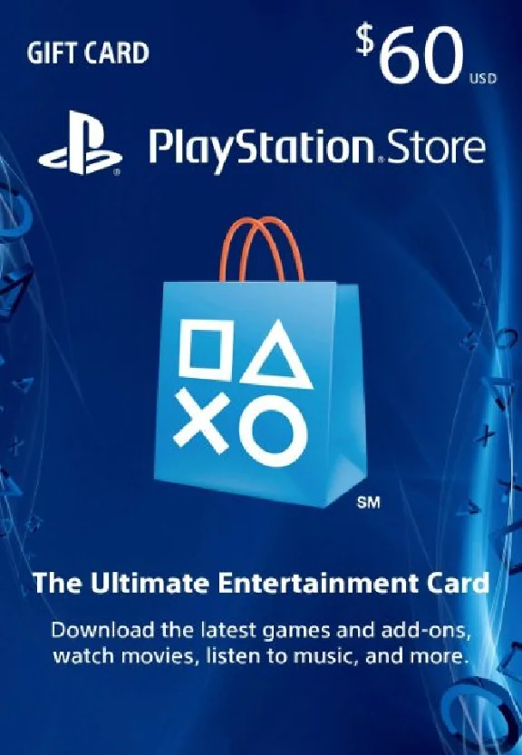 PSN Gift Card Code USA $60 для PS4, PS3, PS Vita