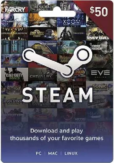 STEAM WALLET GIFT CARD $50 USD (US account)