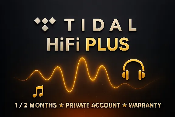🎧🎵TIDAL HiFi PLUS ACCOUNT★⏳🎵1 MONTH★WARRANTY 💥💯