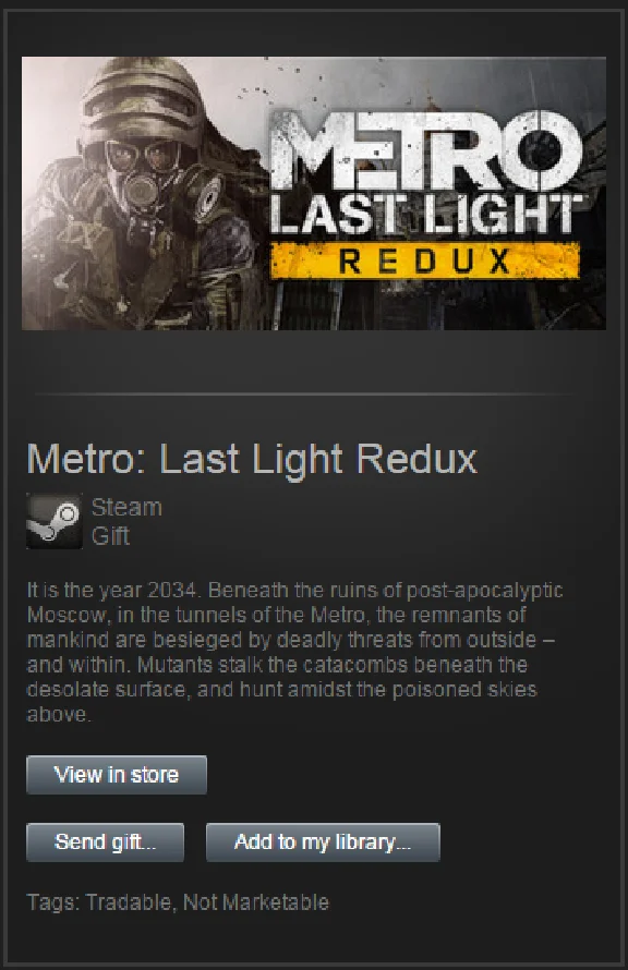 Metro: Last Light Redux (Steam/Gift) EU Region Free