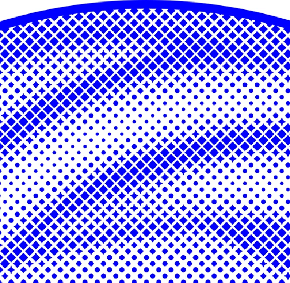 The stamp with protection texture, two hidden image