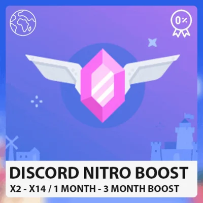 ⭐🚀 DISCORD NITRO BOOST / BEST PRICE / 14x3 MONTH🔥🚀🔮