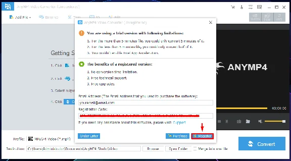 ➡️ AnyMP4 Video Converter 🔑 1 Year Registration Code