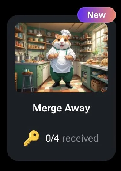 🐹 🔑Merge Away | KEYS FOR CODES FOR HAMSTER KOMBAT