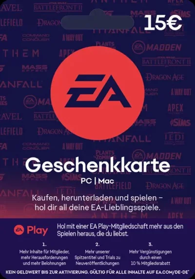 EA Gift Card €15 Ea App KEY🔑 The European Union