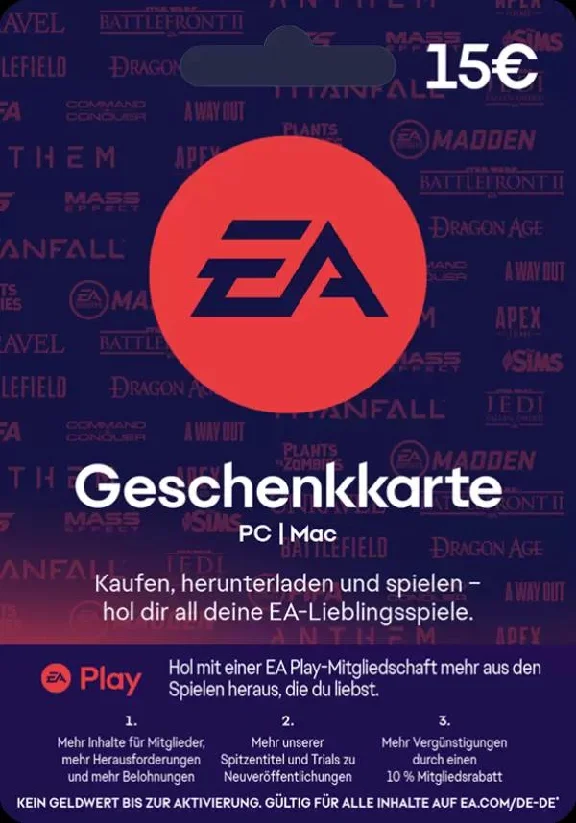 EA Gift Card €15 Ea App KEY🔑 The European Union