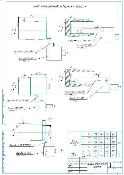 Цилиндр. Чертежи и технологический процесс изготовления
