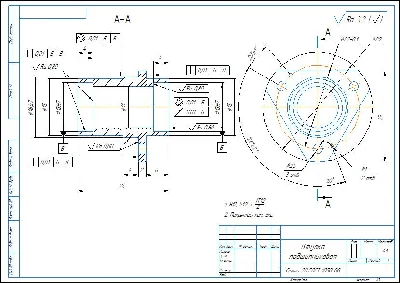 Working drawing of the bearing bushing in the compass