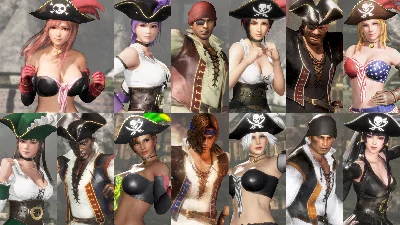 DOA6 Pirates of the 7 Seas Costumes Vol1 Set