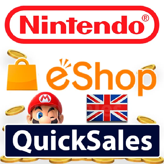 AUTO🚀NINTENDO eSHOP 15•25•75 GBP🔵UK GIFT KEY CODE ФУН