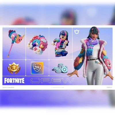 ⭐✅Подписка Отряд FORTNITE Crew⚡Боевой пропуск+1000 ВБ