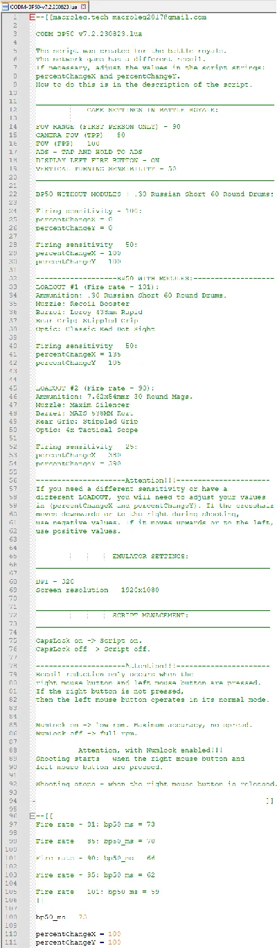 COD Mobile - BP50, M16, SWORDFISH. Scripts for logitech