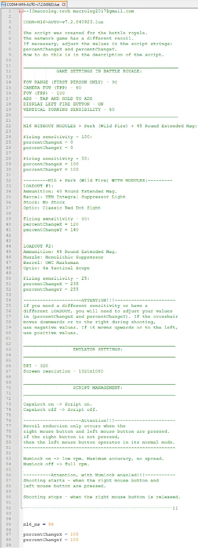 COD Mobile - BP50, M16, SWORDFISH. Скрипты для logitech
