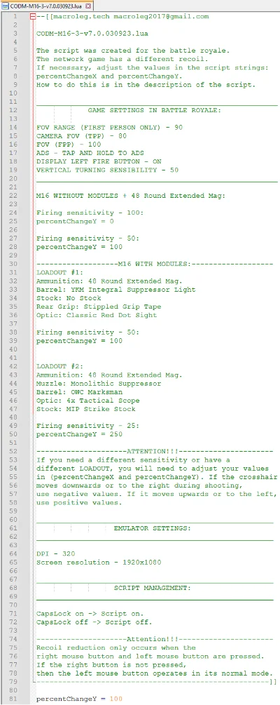 COD Mobile - BP50, M16, SWORDFISH. Скрипты для logitech