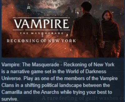 Vampire: The Masquerade - Reckoning of New York 💎STEAM