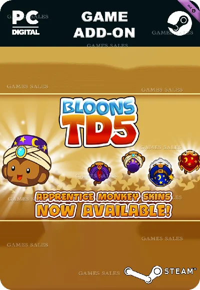 ✅💙BLOONS TD 5 - MYSTICAL APPRENTICE MONKEY SKIN💙STEAM