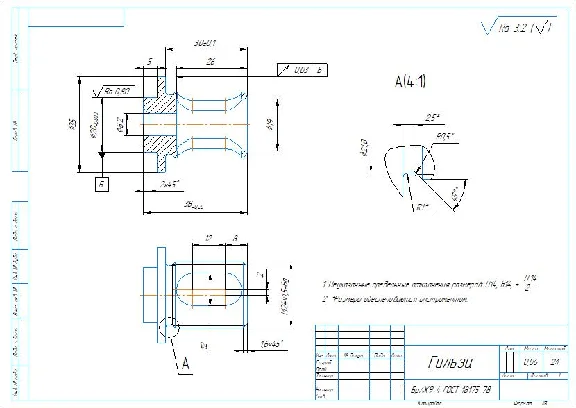 A set of technological maps for the production of sleev