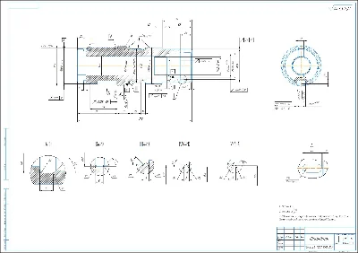 Чертеж детали "Шпиндель" в компасе