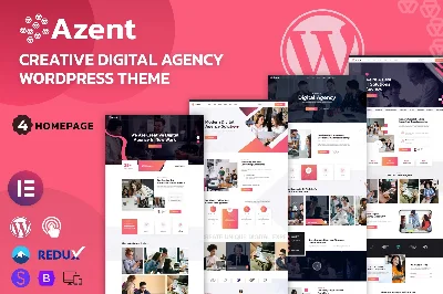 Azent creative digital agency wordpress theme