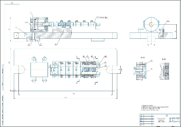 Drawing of a multi-seat milling device for a compass
