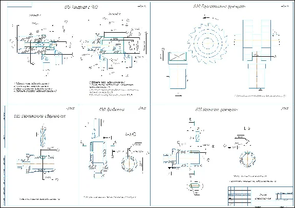 Operational sketches for manufacturing the compass bush
