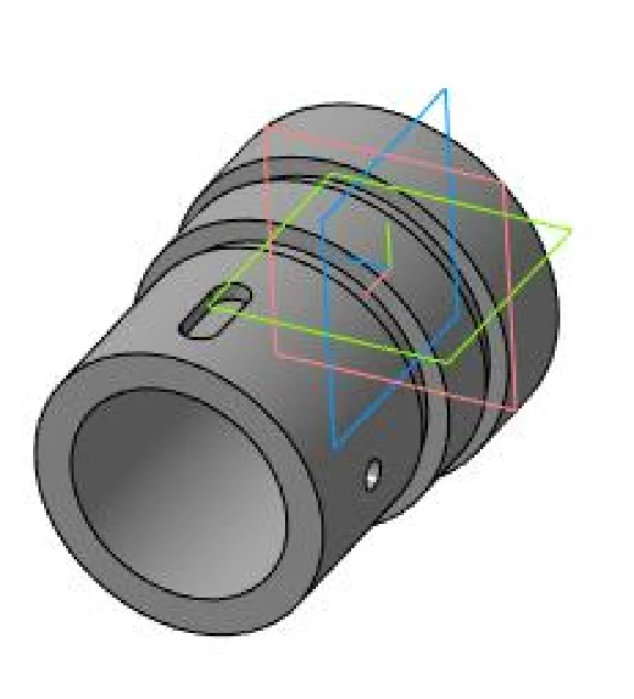 Drawing and 3D model of the bushing in the compass