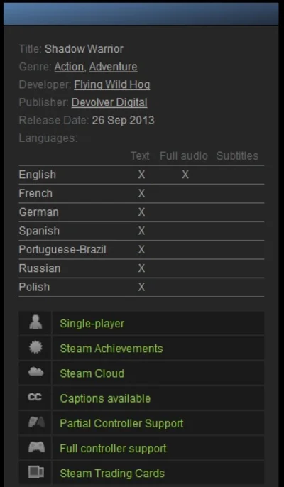 Shadow Warrior (Steam Gift Region Free)