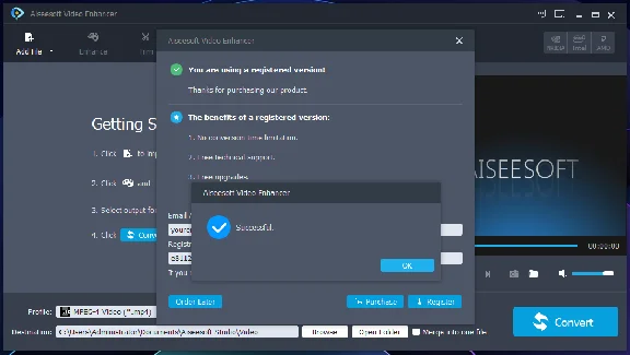 ✴️ Aiseesoft Video Enhancer 🔑 1 Year Registration Code