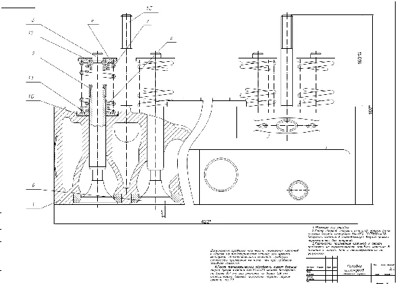 Engine cylinder head drawings in AutoCAD