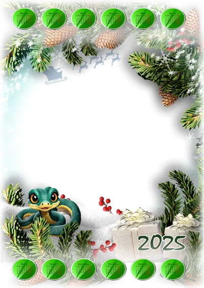 Календари на 2025 год - комплект шаблонов для Photoshop