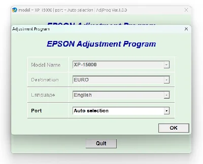 EPSON AdjProg Reset Epson XP-15000
