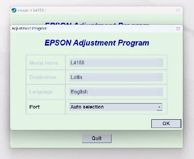 EPSON AdjProg Reset L4150