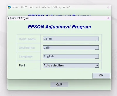 EPSON AdjProg Reset L8160